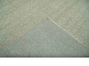 Fine Antique Design Ivory and light Olive Traditional Hand Knotted 8x10 wool area Rug