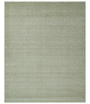 Fine Antique Design Ivory and light Olive Traditional Hand Knotted 8x10 wool area Rug
