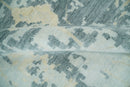 Fine Antique 8x10 Beige and Blue Abstract Hand Knotted Wool Area Rug | TRDCP506912