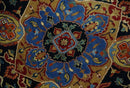 Fine Black, Brown and Rust 8x10 Traditional Hand Knotted wool Area Rug