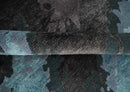Fine Hand knotted And Carved Brown and Aqua Abstract Bamboo Silk 8x10 Area Rug