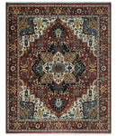 Fine Hand Knotted Brown and Ivory 8x10 and 9x12 Traditional Wool Area Rug