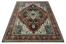 Fine Hand Knotted Brown and Ivory 8x10 and 9x12 Traditional Wool Area Rug