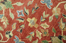 Fine Hand Knotted Vintage Style 8x10  Rust, Olive and Beige Traditional Serapi wool rug