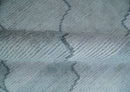 Fine Hand Loomed 8x10 Silver, Gray and Charcoal Modern Geometric Trellis Art Silk Area Rug