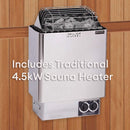 Finnmark FD-5 Trinity XL 4-Person Home Infrared & Steam Sauna Combo [FD-KN005] (SAK37258)