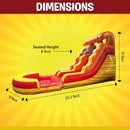 Large Fire Marble Inflatable Water Slide With Pool And Blower (SAK34567)