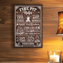 Firepit Rules Metal Sign