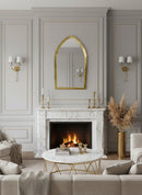 Handmade Engraved Mirror - Brass Arch Mirror