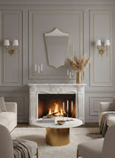 Italian Antique Brass Mirror - Unlacquered Brass Mirror