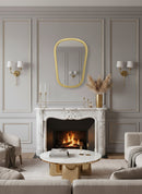 Gold Mirror, Brass Mirror, Handmade Mirror, Bathroom Mirror, Golden wall Mirror