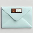 Fireplace Holiday Address Label