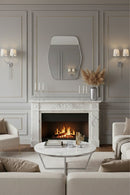 Silver Brass Hexagonal Frame Mirror
