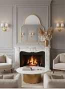 Gold Brass Arch Mirror - Handmade Brass Wall Mirror