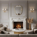Brass Frame Wall Mirror - Modern Aesthetic Mirror
