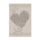 First Anniversary Canvas
