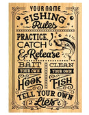 Fishing Rules Metal Sign