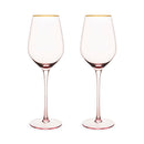 Rose Crystal White Wine Glass Set