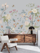 Elegant Wildflowers on Light Background Wallpaper Smart
