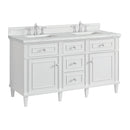 James Martin Lorelai 60" Double Bathroom Vanity, Bright White