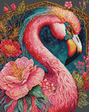 Flamingo Fantastico Counted Cross-Stitch Kit by Luca-S BU5036L
