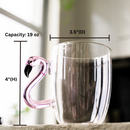 3D Flamingo Glass Mugs
