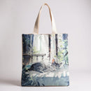 Flannel Cat Tote Bag – Zippered, Two-Sided Printed Shoulder Bag