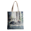 Flannel Cat Tote Bag – Zippered, Two-Sided Printed Shoulder Bag