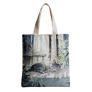 Flannel Cat Tote Bag – Zippered, Two-Sided Printed Shoulder Bag