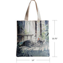 Flannel Cat Tote Bag – Zippered, Two-Sided Printed Shoulder Bag
