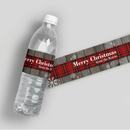 Flannel Christmas Water Bottle Labels