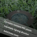 Flat Top In Ground Well Light Body and Brass Decorative Cover