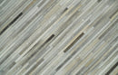 Flatweave Hairon Genuine Leather Stripe Design Beige and Ivory Area Rug