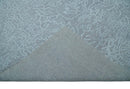 Flatwoven 8x10 Hand Made Silver Modern Minimalist Art Silk and Wool Rug