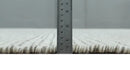 Flatwoven Dhurrie 8x10 and 9x12 Modern Checkered Gray and Ivory Wool Area Rug, Layering Rug | TRDCP832