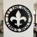 Custom Metal Wall Art - Personalized Fleur De Lis Sign