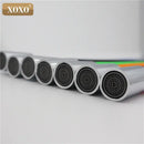 Flexible red silica gel nose kitchen faucet with chrome handle