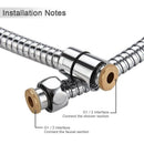 Flexible silver stainless steel shower hose bathroom accessory