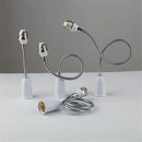 Flexible white & gold e27 base extension adaptor living room lamp accessory
