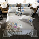 Floral 200s embroidered egyptian cotton bedding set bedroom
