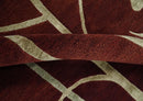 Floral 6x8 Rust and Gold Natural Farmhouse Wool and Silk Hand Woven Rug | HL2