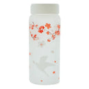 Floral and elk frosted glass water bottle set – kitchen drinkware