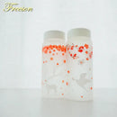 Floral and elk frosted glass water bottle set – kitchen drinkware