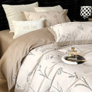 Floral beige egyptian cotton bedding set bedroom muse land print