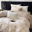 Floral beige egyptian cotton bedding set bedroom muse land print