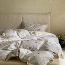 Floral beige egyptian cotton bedding set bedroom muse land print