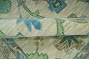 Floral Beige, Gray, Blue and Green Oriental Oushak Hand Tufted 8x10 wool Area rug