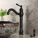 Floral black ceramics sink and brass faucet bathroom basin set