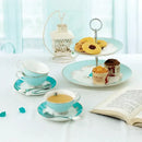 DecorBites™ Bone China Tea Set, Phnom Penh Pot, Cups, Mugs, Plates, Home Decor