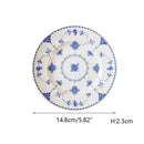 Floral blue & white ceramic dinner plate – dining room porcelain dinnerware